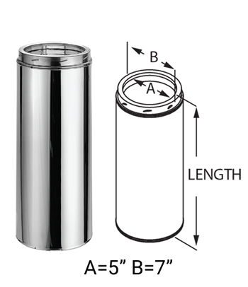 DuraTech 6 Inch Stainless Straight Pipe