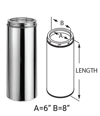 DuraTech 6 Inch Galvalume Straight Pipe