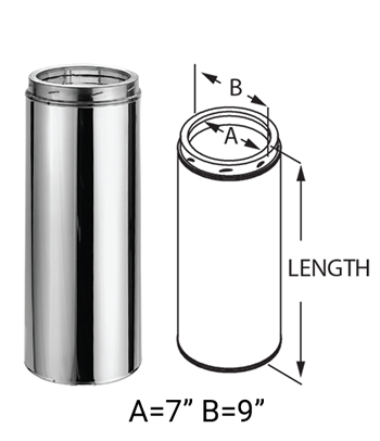 DuraTech 6 Inch Stainless Straight Pipe