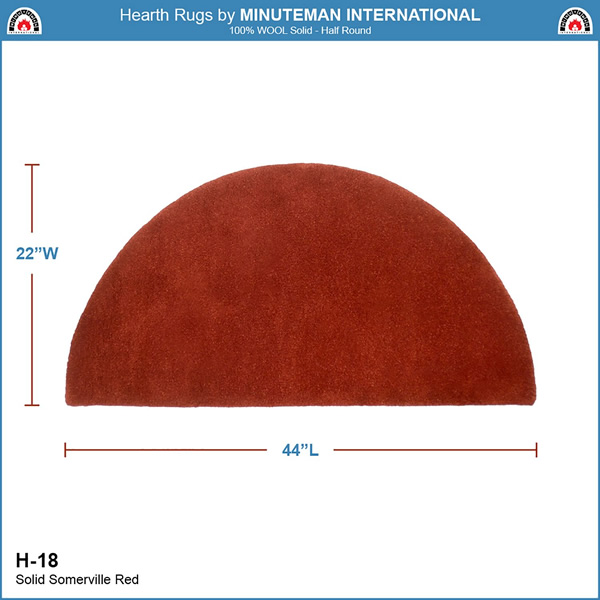 Minuteman H-18 Somerville Red Half Round Rug