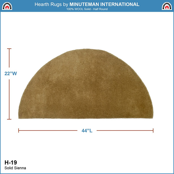 Minuteman H-19 Sienna Half Round Rug