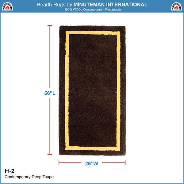 Minuteman H-2 Deep Taupe Contemporary Rectangular Rug