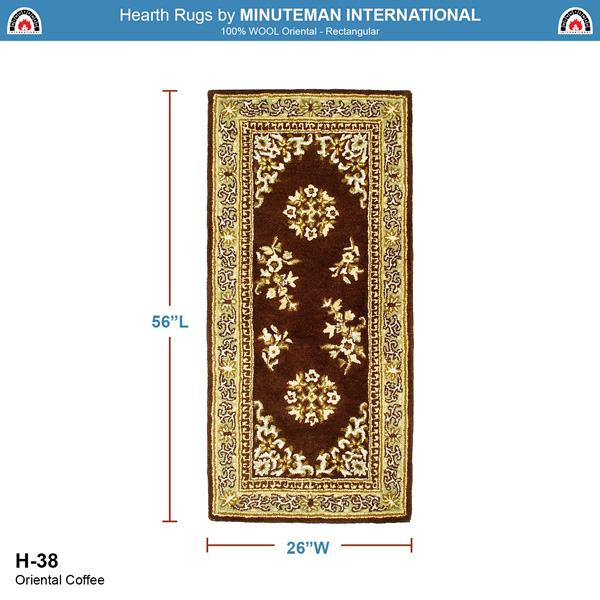 Minuteman H-38 56x26 Inch Coffee Oriental Rectangular Rug