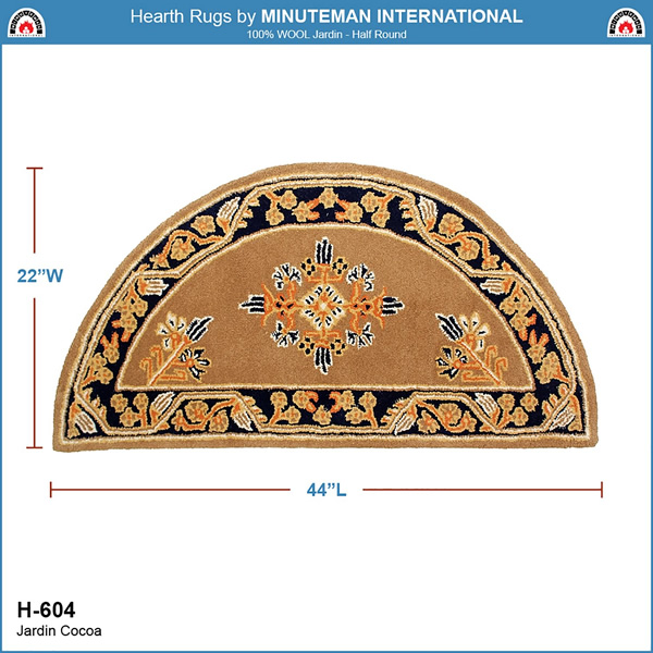 Minuteman H-604 Jardin Cocoa Half Round Rug