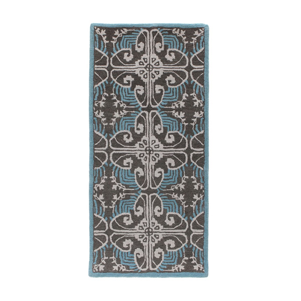 Minuteman H-71 56x26 Turquoise Stone Art Deco Rectangular Rug