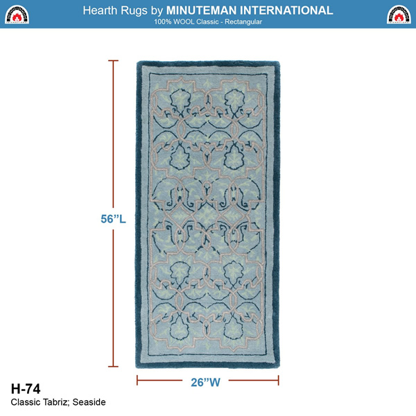 Minuteman H-74 56x26 Sea Side Tabriz Rectangular Rug