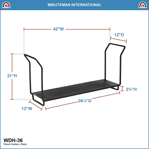 Minuteman WDH-36 36 Inch Firewood Rack