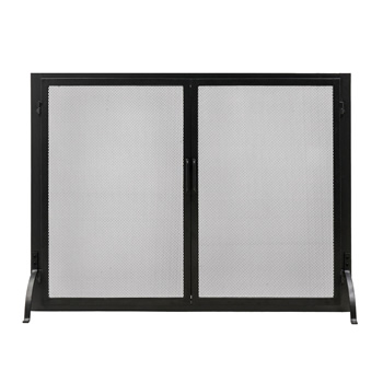 Minuteman S-63L 44x33 Inch Classic Flat Fireplace Screen with Doors