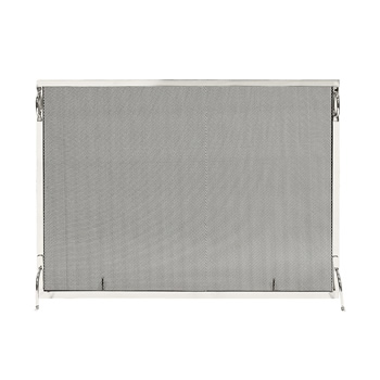 Minuteman SSM-4433NP 44x33 Inch Montreal Polished Nickel Fireplace Screen