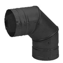 3 Inch Pellet 90 Degree Elbow Black Pvp