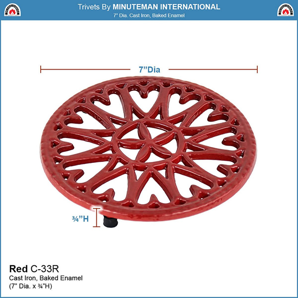 Minuteman C-33R Red Sunburst Trivet